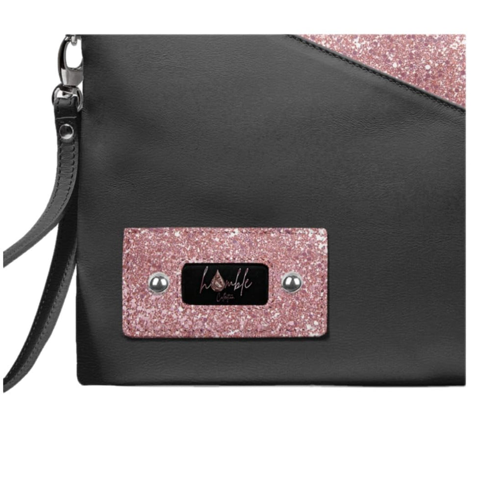 Stel'O Luxe Blaque Italian Leather Clutch Bag