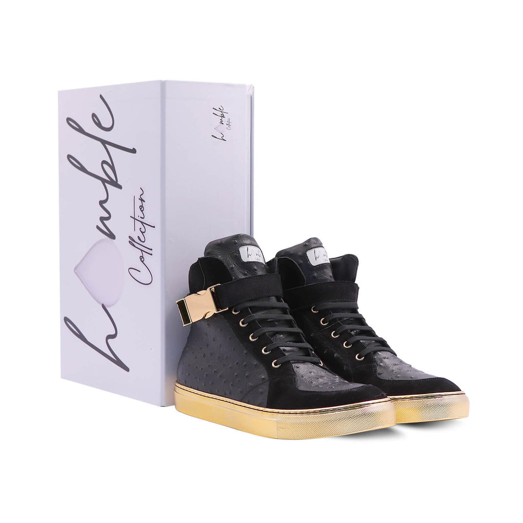 D'Zynerz Italian Leather Buckle High-Tops