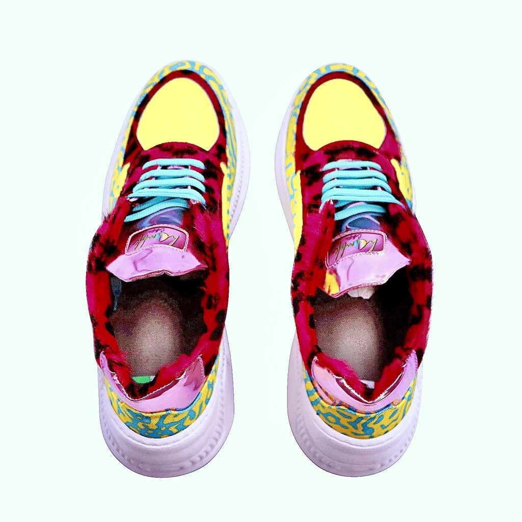 F'Lo Bendz Italian Leather Low-Top Sneakers