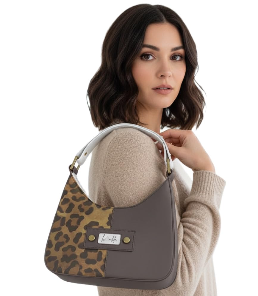 G'Lo Luxe Italian Leather & Leopard Shoulder Bag