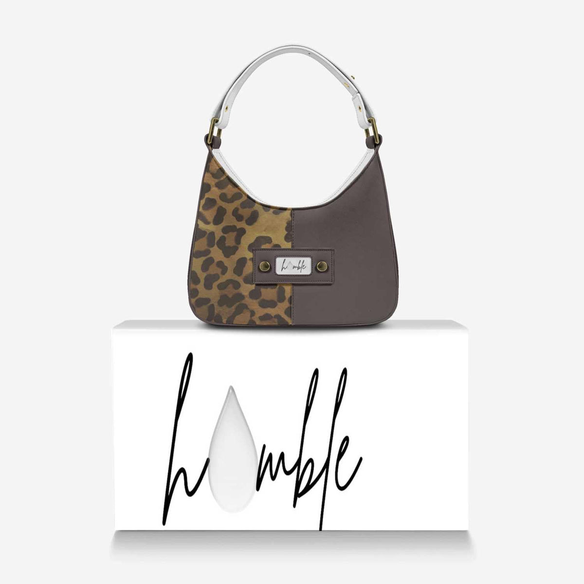 G'Lo Luxe Italian Leather & Leopard Shoulder Bag