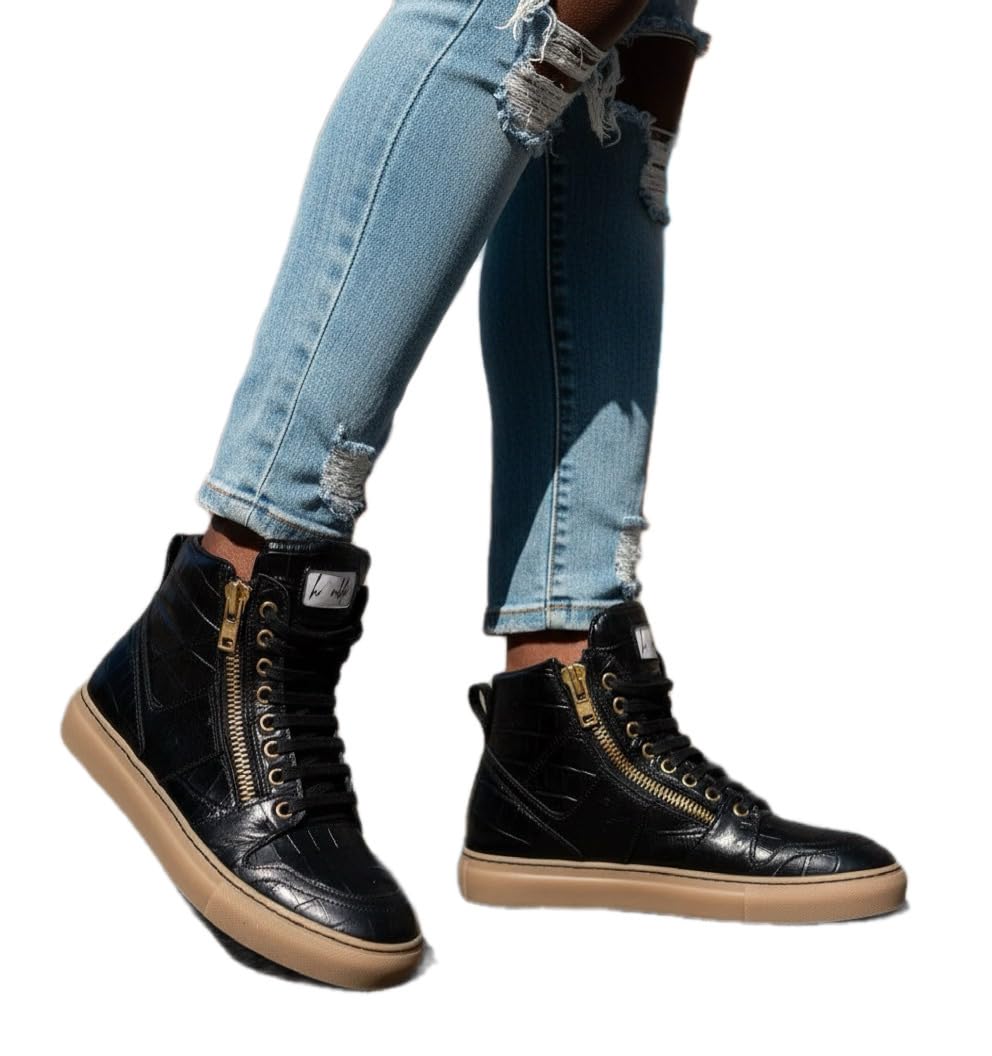 Humble Drip Italian Leather High-Top Sneakers