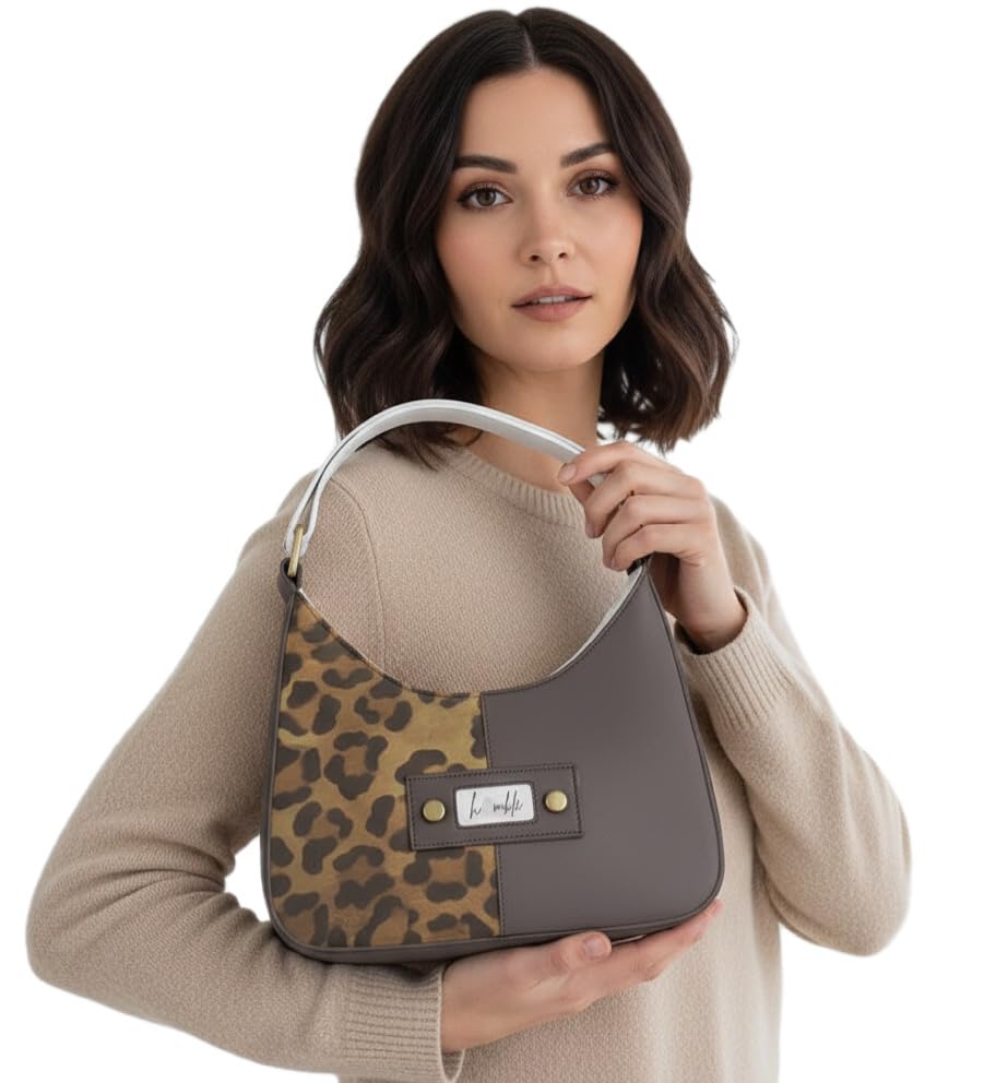 G'Lo Luxe Italian Leather & Leopard Shoulder Bag