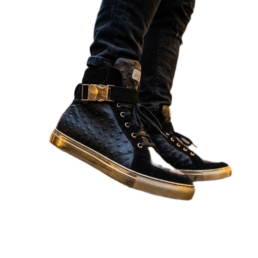 D'Zynerz Italian Leather Buckle High-Tops