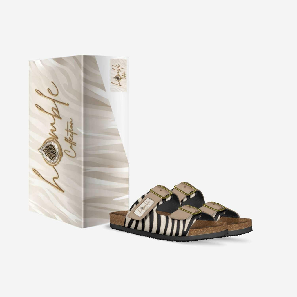 Humble F'Lo's Italian Leather Zebra Belt Sandals