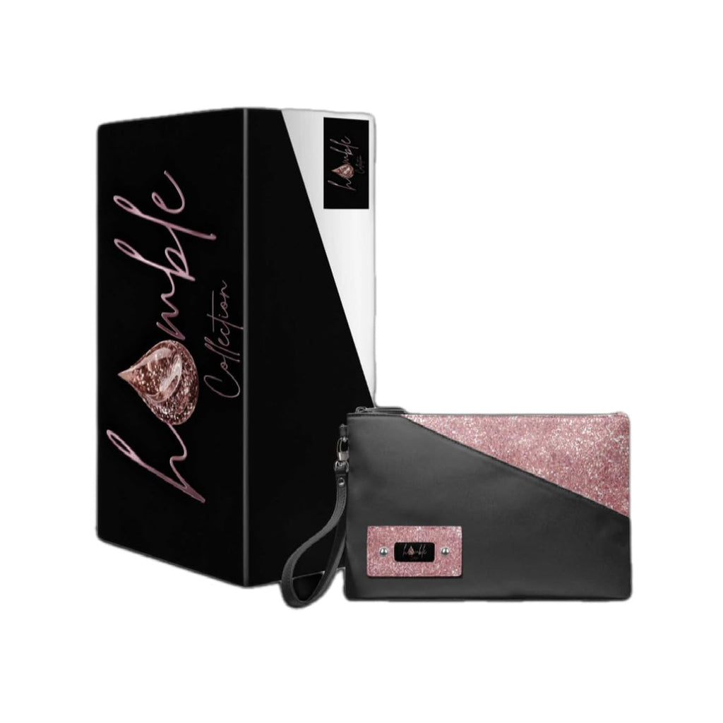 Stel'O Luxe Blaque Italian Leather Clutch Bag