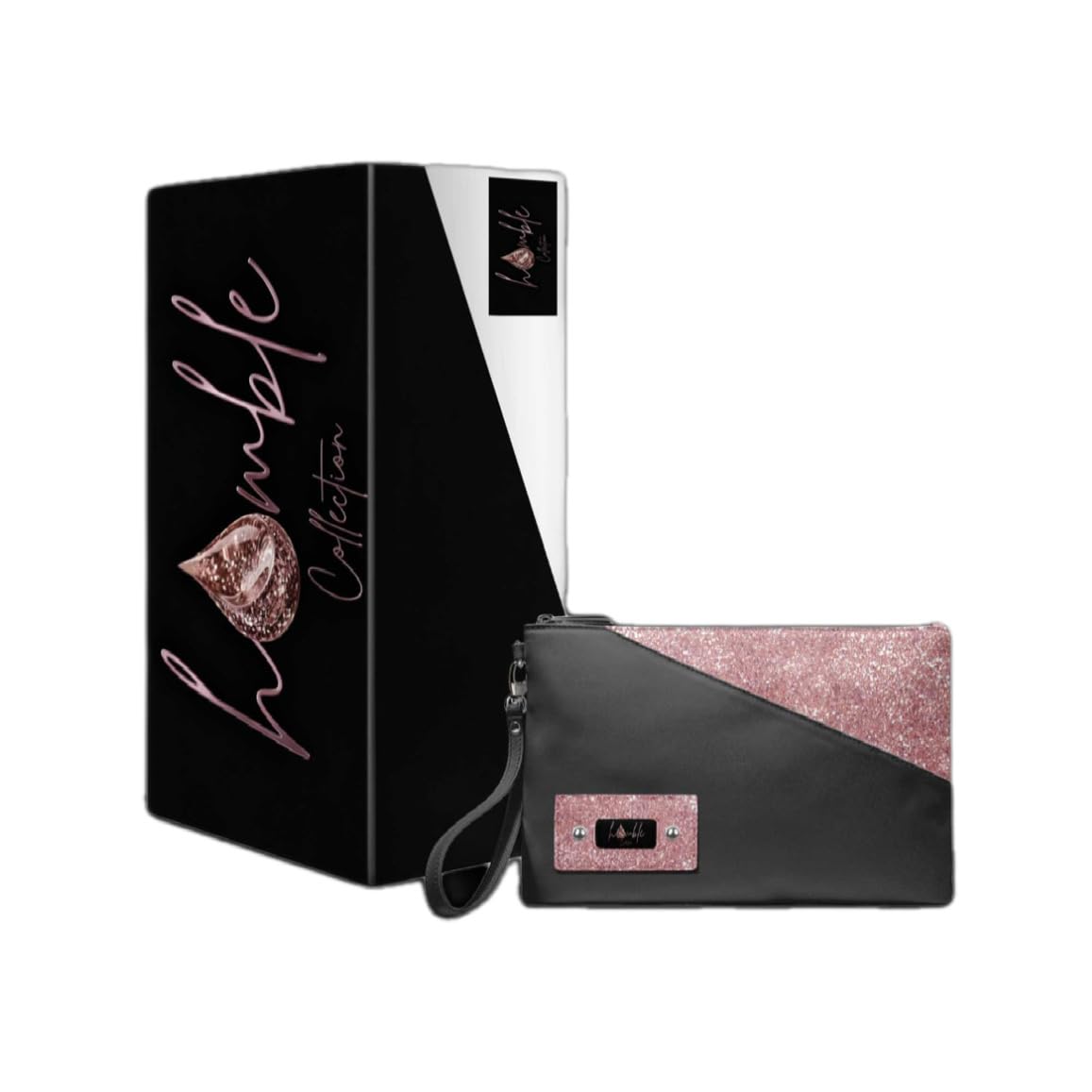 Stel'O Luxe Blaque Italian Leather Clutch Bag