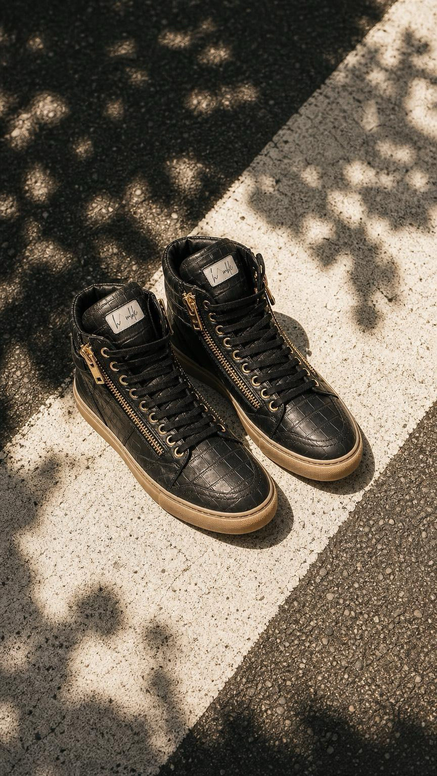 Humble Drip Italian Leather High-Top Sneakers