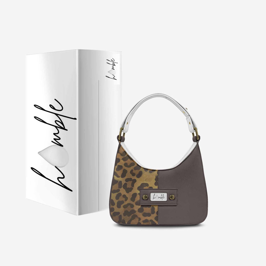 G'Lo Luxe Italian Leather & Leopard Shoulder Bag