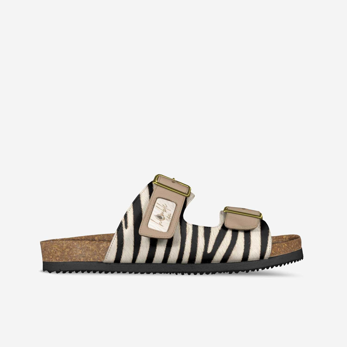 Humble F'Lo's Italian Leather Zebra Belt Sandals