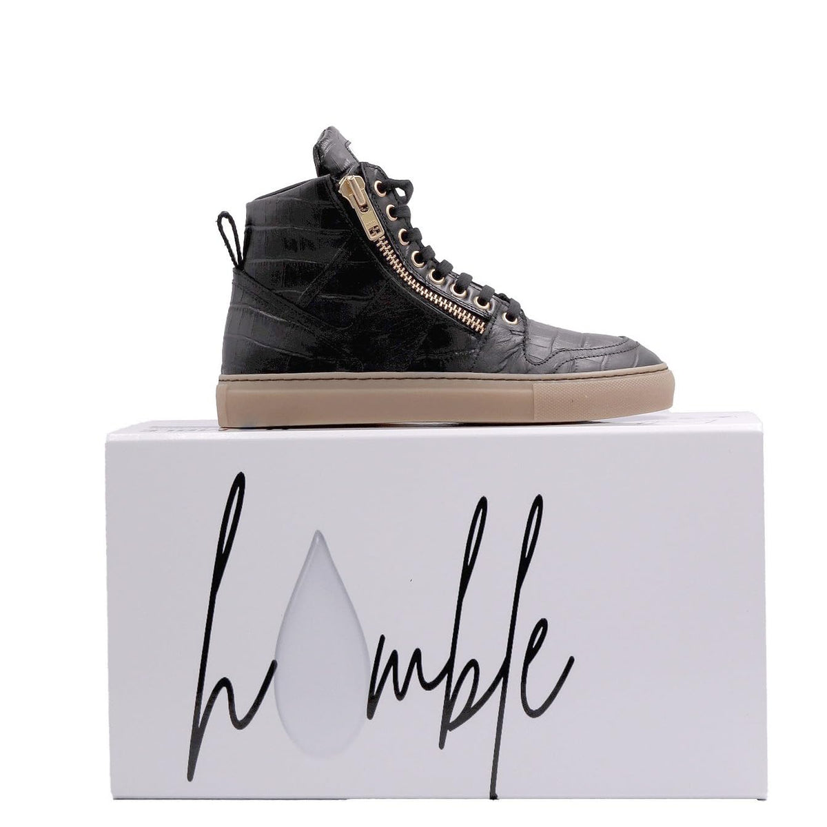 Humble Drip Italian Leather High-Top Sneakers