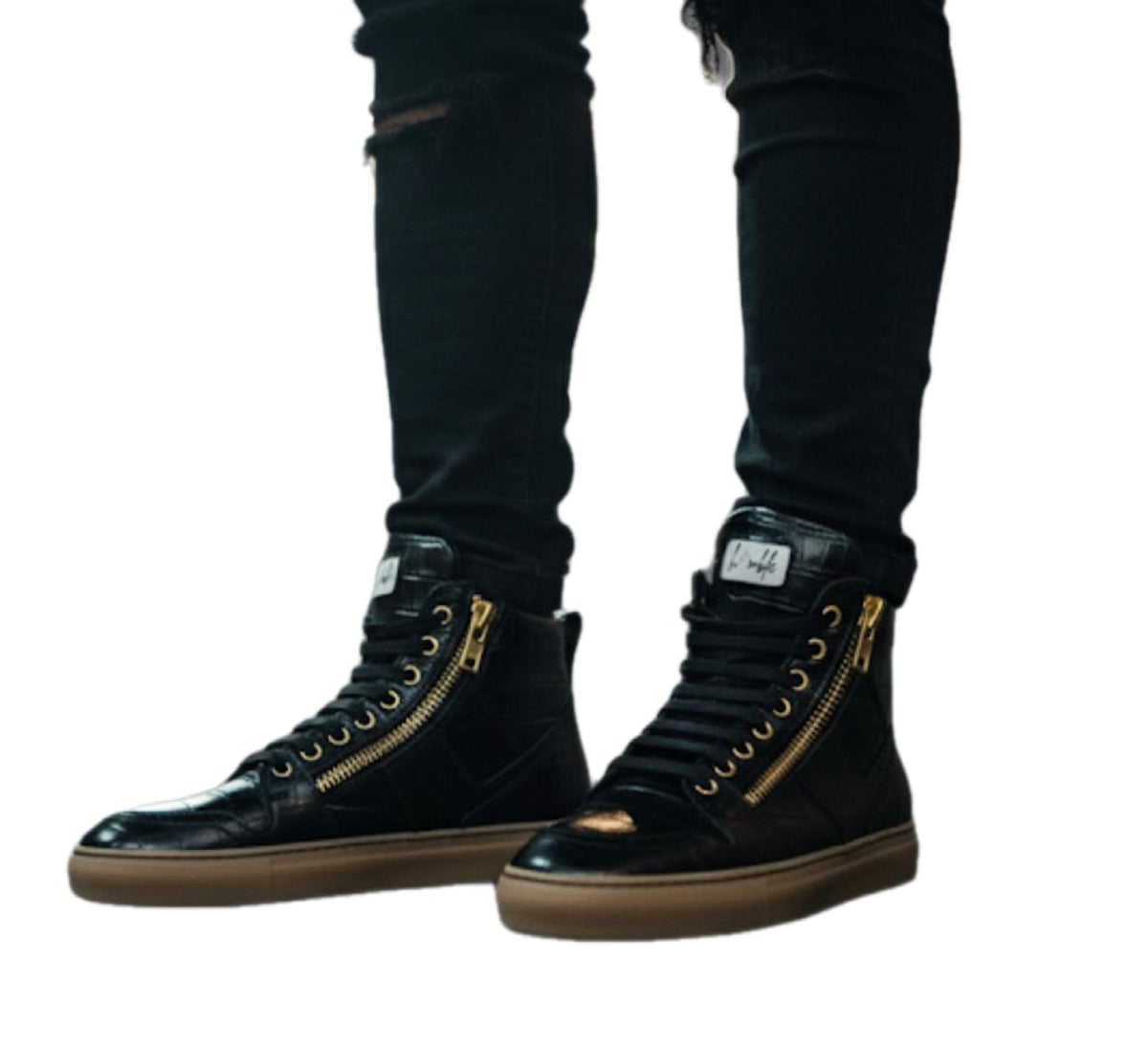 Humble Drip Italian Leather High-Top Sneakers